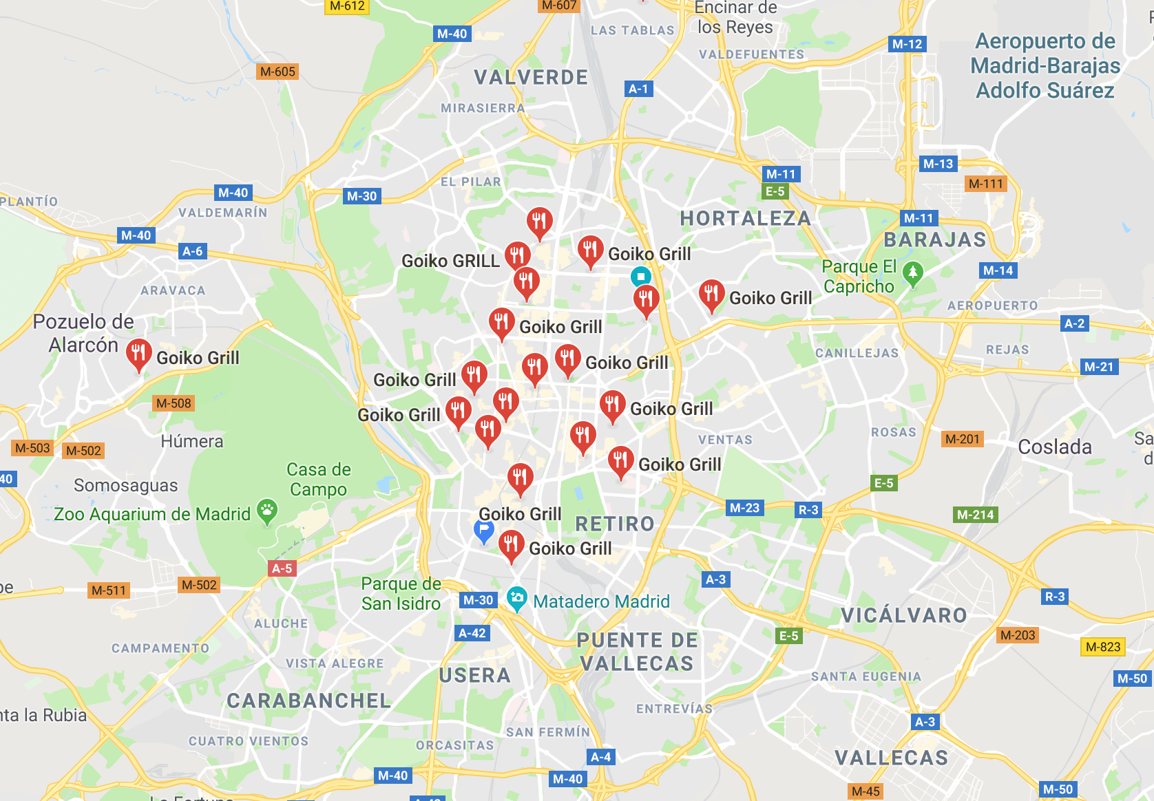 Varias ubicaciones Google My Business