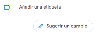 Detalle de la opción "Sugerir un cambio" en las fichas de empresa de Google Maps