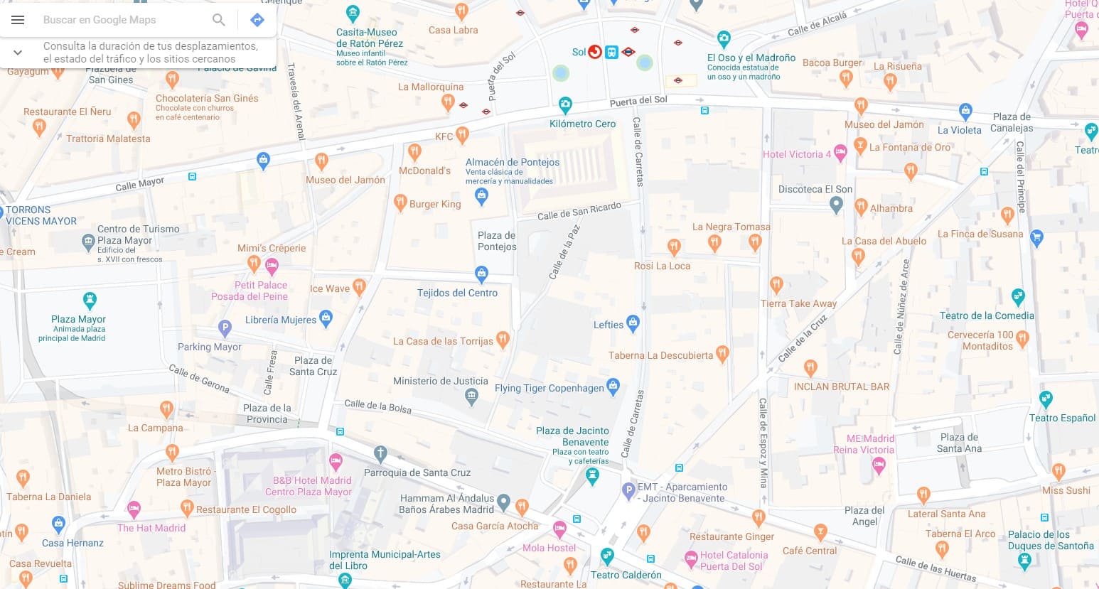 Mapa: Google Business Profile para restaurantes