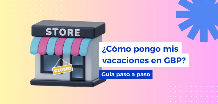 Ilustración de tienda cerrada con cartel "Closed" representando cómo poner días de vacaciones en Google Business